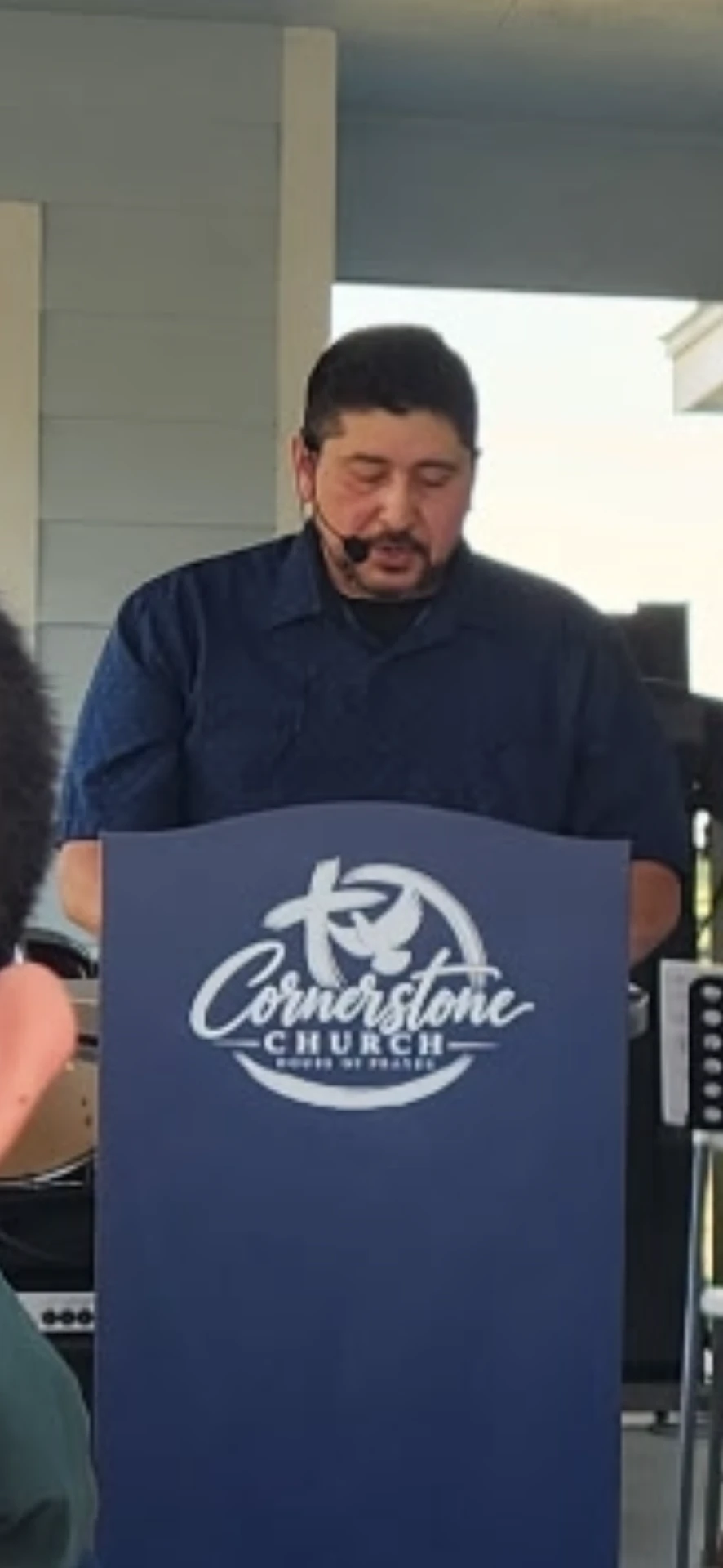 Preaching the Word from the Cornerstone Church pulpit